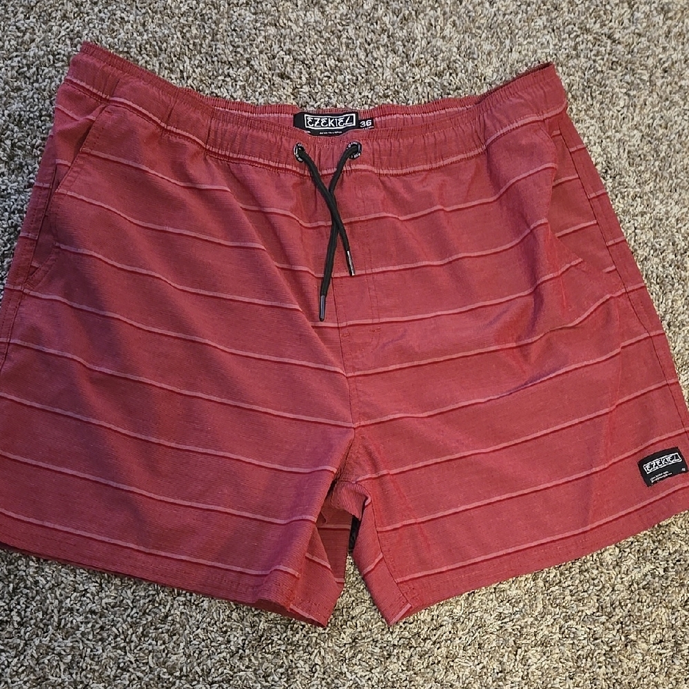 Ezekiel Men's Athletic Shorts in Deep Red 36